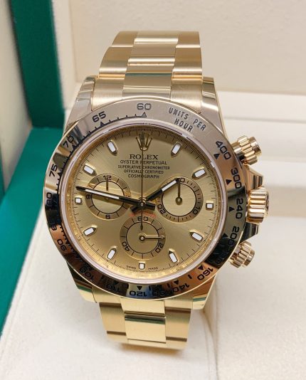 Rolex replica Daytona 116508 Yellow Gold champagne dial